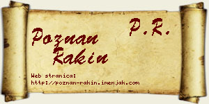 Poznan Rakin vizit kartica